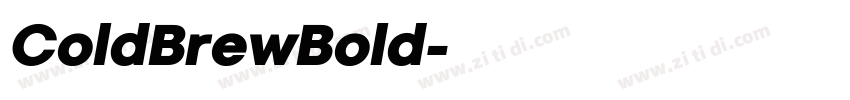 ColdBrewBold字体转换