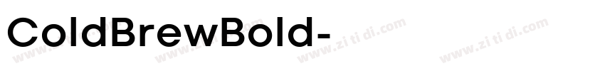 ColdBrewBold字体转换