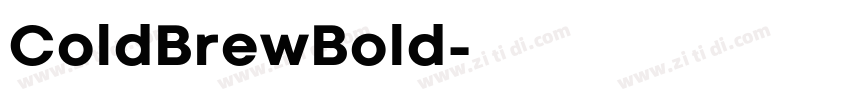 ColdBrewBold字体转换