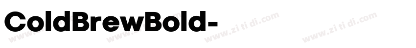 ColdBrewBold字体转换