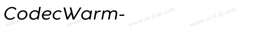 CodecWarm字体转换