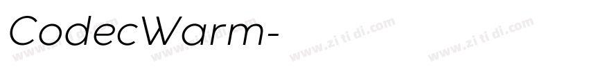 CodecWarm字体转换