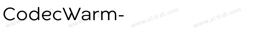 CodecWarm字体转换