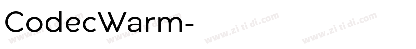 CodecWarm字体转换