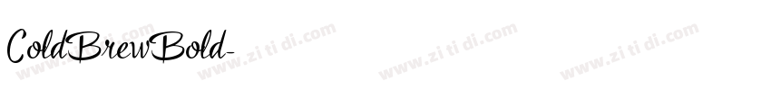 ColdBrewBold字体转换