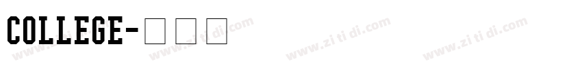 COLLEGE字体转换