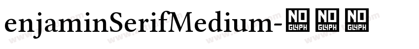 enjaminSerifMedium字体转换