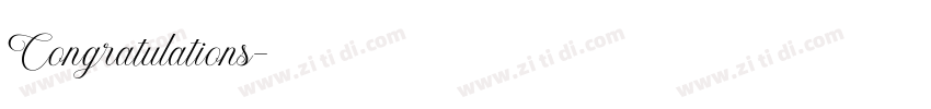 Congratulations字体转换