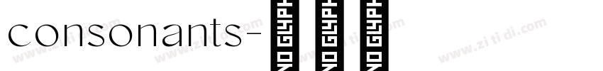 consonants字体转换