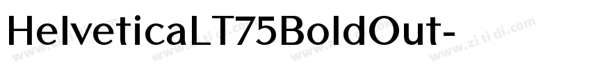 HelveticaLT75BoldOut字体转换