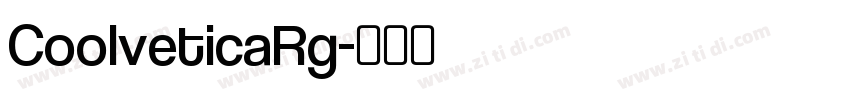 CoolveticaRg字体转换