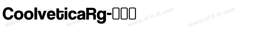 CoolveticaRg字体转换