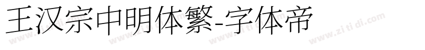 王汉宗中明体繁字体转换
