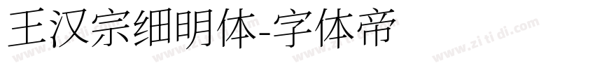 王汉宗细明体字体转换