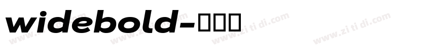 widebold字体转换
