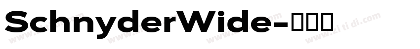 SchnyderWide字体转换