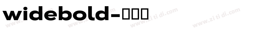 widebold字体转换