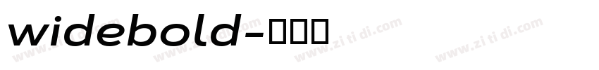widebold字体转换