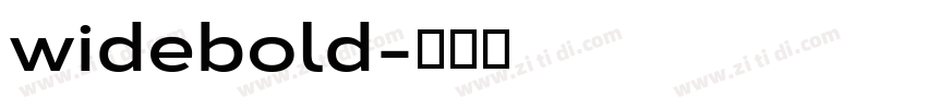 widebold字体转换
