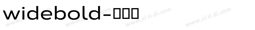 widebold字体转换