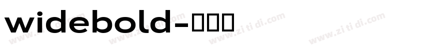 widebold字体转换