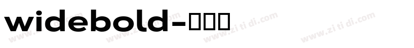 widebold字体转换