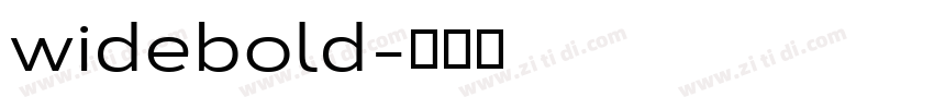widebold字体转换