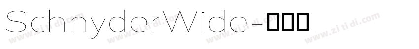 SchnyderWide字体转换