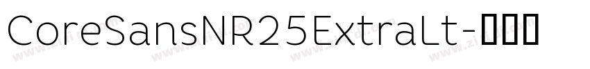 CoreSansNR25ExtraLt字体转换