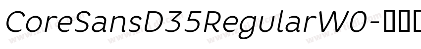 CoreSansD35RegularW0字体转换