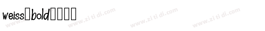 weiss-bold字体转换