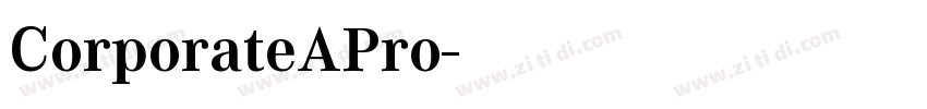 CorporateAPro字体转换