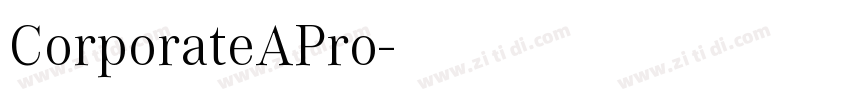 CorporateAPro字体转换