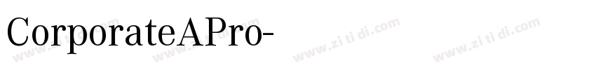 CorporateAPro字体转换