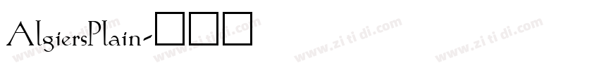 AlgiersPlain字体转换