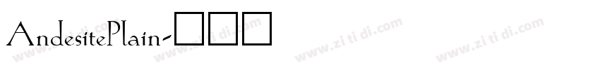 AndesitePlain字体转换