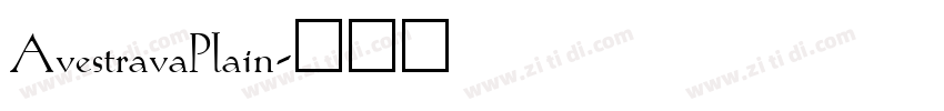 AvestravaPlain字体转换