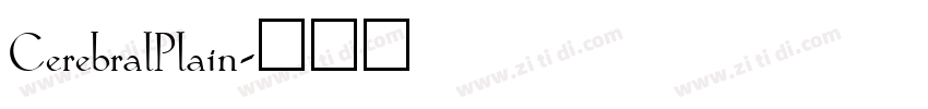CerebralPlain字体转换