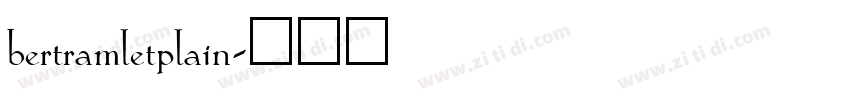 bertramletplain字体转换