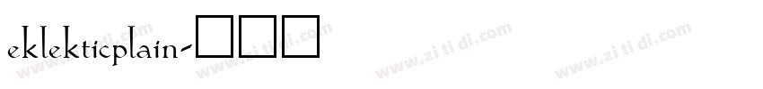 eklekticplain字体转换