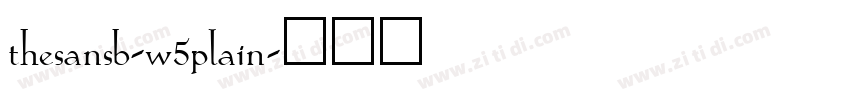 thesansb-w5plain字体转换