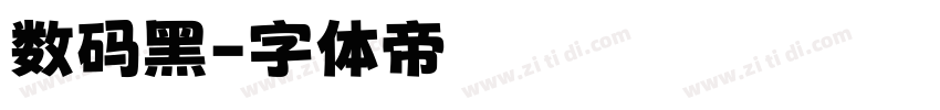 数码黑字体转换