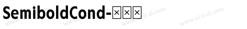 SemiboldCond字体转换