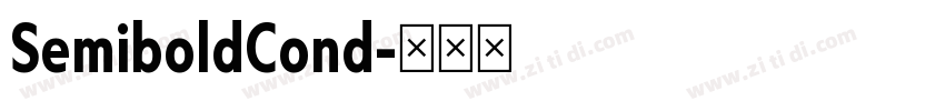 SemiboldCond字体转换
