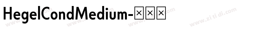 HegelCondMedium字体转换