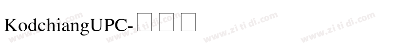 KodchiangUPC字体转换