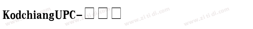 KodchiangUPC字体转换