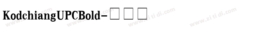 KodchiangUPCBold字体转换