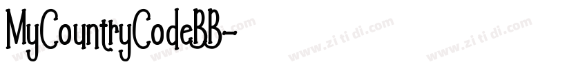 MyCountryCodeBB字体转换