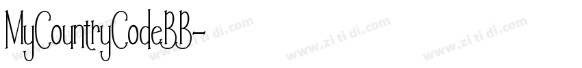 MyCountryCodeBB字体转换